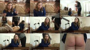 The painful crack - Firm Hand Spanking – Lilian White – Celebrity Brat – CF - Spanking girl with a leather strap