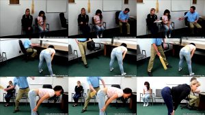 The Principal asks Kiki to assume the position for spanking - RealSpankings – Kiki and Cara Sent for a Paddling (Part 1 of 2)