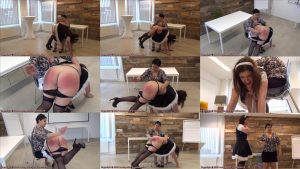 Lengthy hand paddling  - Spanking F/F - SpankedInUniform – Sexy Maid Cleaning Agency Episode 25